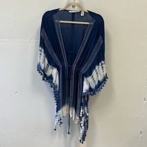 Michael Stars Boho Resortwear Tassel Tie Due Coverup Top One Size Lightweight